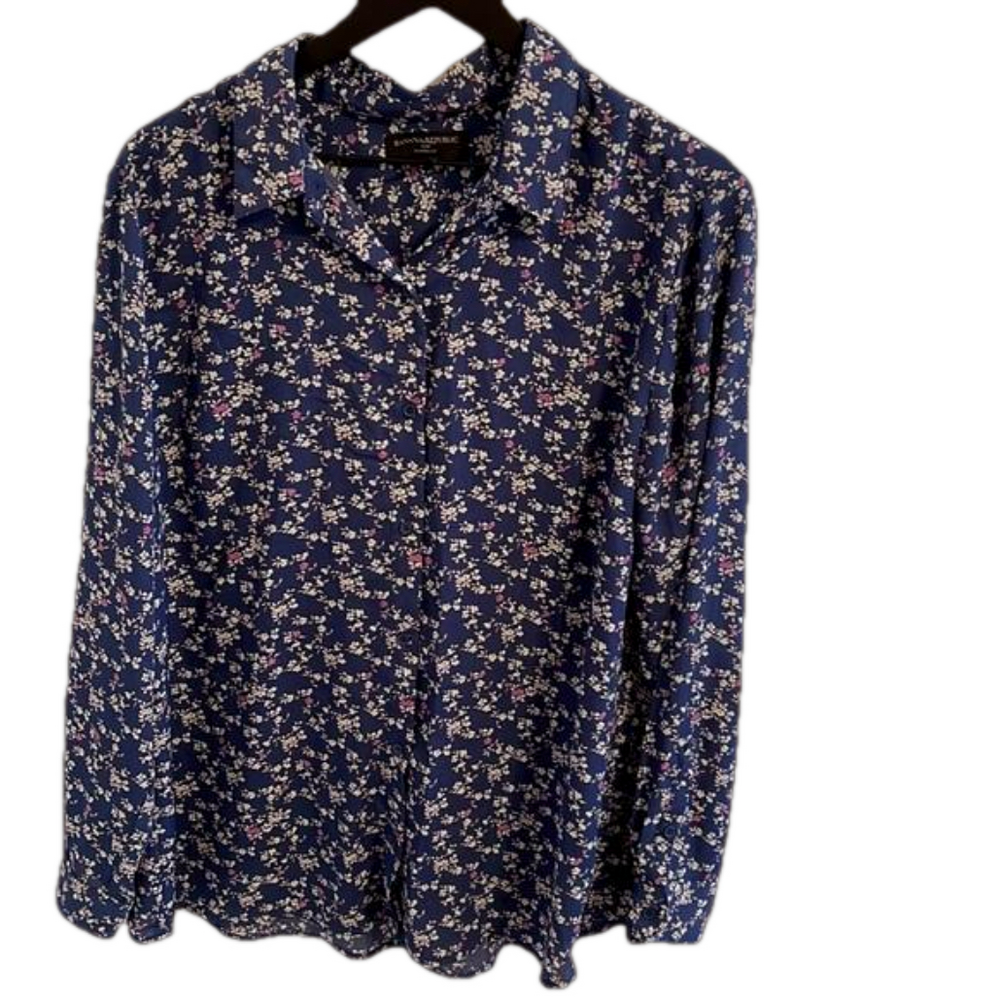 Banana Republic classic fit blue floral details size XL GUC top